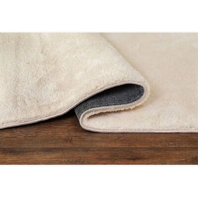 KM Home Blød Beige Tæppe - Skridsikker, Vaskbar, 160x230 - Tæppe KM Home Blød Beige Tæppe - Skridsikker, Vaskbar, 160x230 - Tæppe