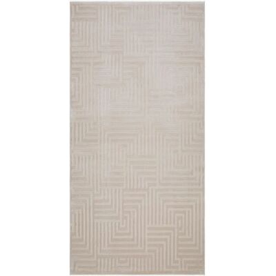 KM Home Ritz Beige Tæppe - Høj/Lav Mønster - 80x150cm KM Home Ritz Beige Tæppe - Høj/Lav Mønster - 80x150cm