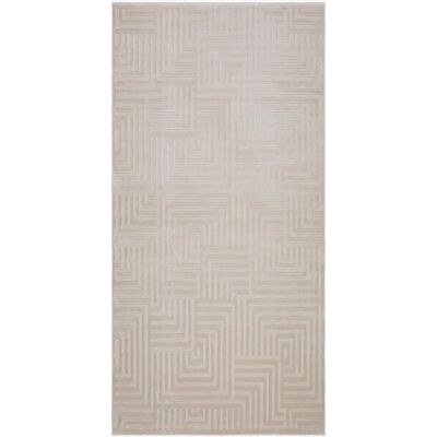 KM Home Ritz Beige Tæppe - High/Low Effekt - Holdbart & Elegant KM Home Ritz Beige Tæppe - High/Low Effekt - Holdbart & Elegant