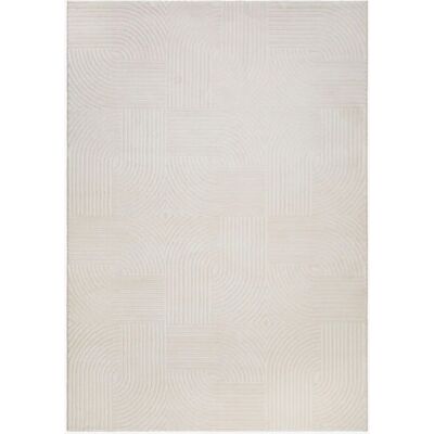 KM Home Ritz Beige Tæppe - 160x230 cm - Blødt, holdbart polyester KM Home Ritz Beige Tæppe - 160x230 cm - Blødt, holdbart polyester