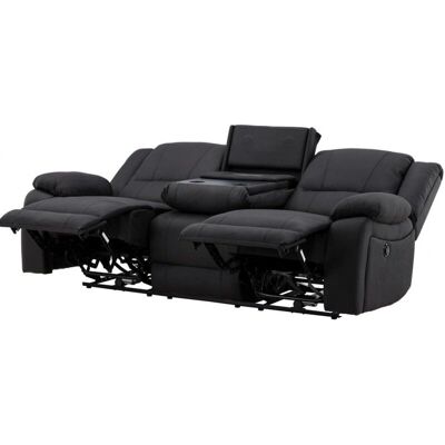 Singa Schwarzes 3-Sitzer Relaxsofa - Sofa Singa Schwarzes 3-Sitzer Relaxsofa - Sofa