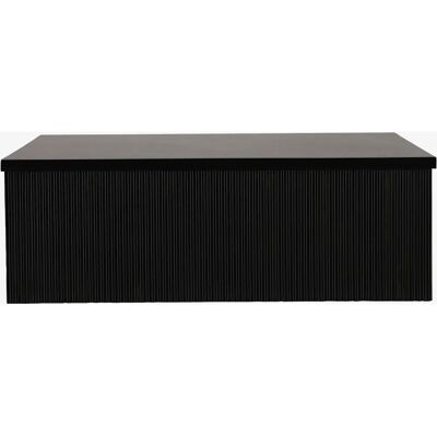Venture Design svart träs soffbord med ribbad relief - Soffbord Venture Design svart träs soffbord med ribbad relief - Soffbord