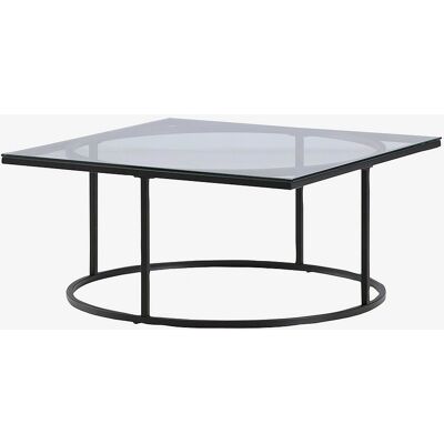 Furniture Fashion Skanör Sofa Bord - Sort - Moderne Glas - 90x90cm Furniture Fashion Skanör Sofa Bord - Sort - Moderne Glas - 90x90cm
