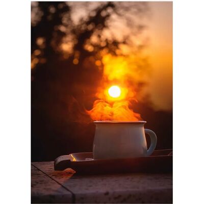 Venture Home Plakat Morning coffee - Orange - 21X30 Venture Home Plakat Morning coffee - Orange - 21X30