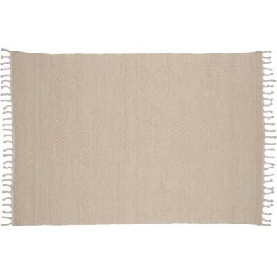 Venture Home Loke Woll-Baumwoll-Teppich - Beige & Weiß - 230x160cm Venture Home Loke Woll-Baumwoll-Teppich - Beige & Weiß - 230x160cm