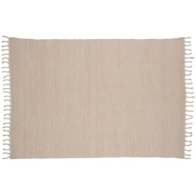 Venture Home Loke Woll-Baumwoll-Teppich - Beige/Weiß - Rechteckig Venture Home Loke Woll-Baumwoll-Teppich - Beige/Weiß - Rechteckig