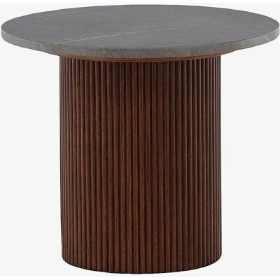 Haron Beistelltisch - MDF & Eiche - 52x52x44 cm Haron Beistelltisch - MDF & Eiche - 52x52x44 cm