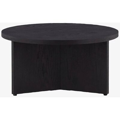 Homeroom Saltö Schwarzer runder Holz-Kaffeetisch - Beistelltisch Homeroom Saltö Schwarzer runder Holz-Kaffeetisch - Beistelltisch