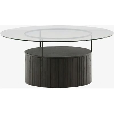 Furniture Fashion - Couchtisch Bovall - Schwarz - Glasplatte - Modernes Design Furniture Fashion - Couchtisch Bovall - Schwarz - Glasplatte - Modernes Design