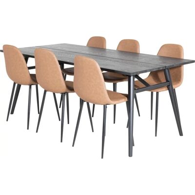 Venture Home, Sleek, Polar - Moderni Ruokailusetti Musta ja Ruskea Venture Home, Sleek, Polar - Moderni Ruokailusetti Musta ja Ruskea