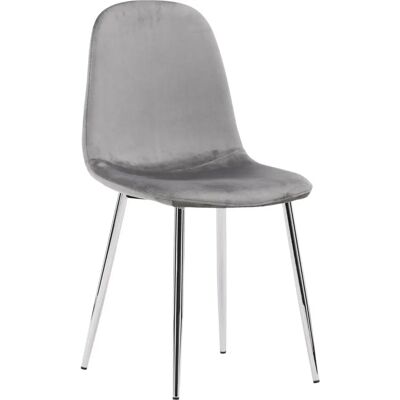 Venture Home - Moderne lysegrå velour spisestol 2-pak - Spisestue Venture Home - Moderne lysegrå velour spisestol 2-pak - Spisestue