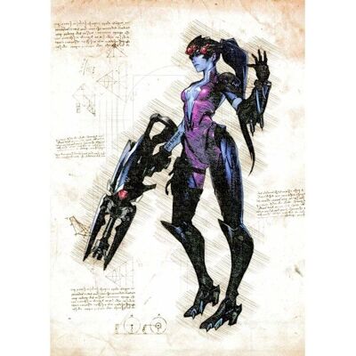 Mad Labs Widowmaker Multicolor A3 Kunsttryk - Art Print Mad Labs Widowmaker Multicolor A3 Kunsttryk - Art Print