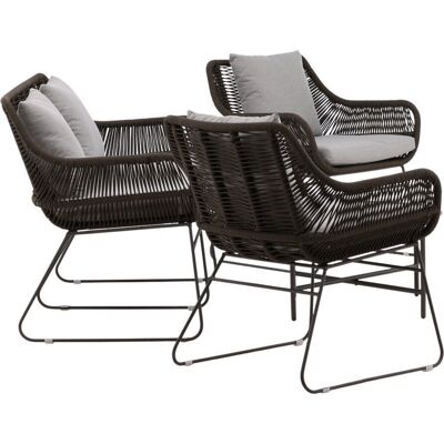 Venture Home - Davao Lounge Set - Brun & Grå - Utemöbler Venture Home - Davao Lounge Set - Brun & Grå - Utemöbler