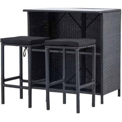 Venture Home - Bar Set - Svart - Modern - Utomhus Venture Home - Bar Set - Svart - Modern - Utomhus