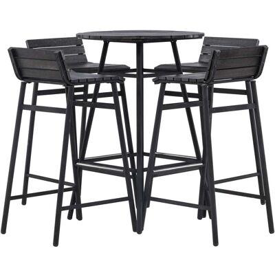 Venture Home Sort Udendørs Bar Sæt - 4 Stole & 1 Bord Venture Home Sort Udendørs Bar Sæt - 4 Stole & 1 Bord