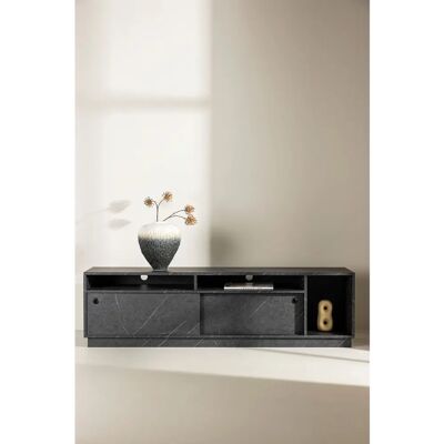 Venture Home Girona TV Skab - Sort - 180x50cm Venture Home Girona TV Skab - Sort - 180x50cm
