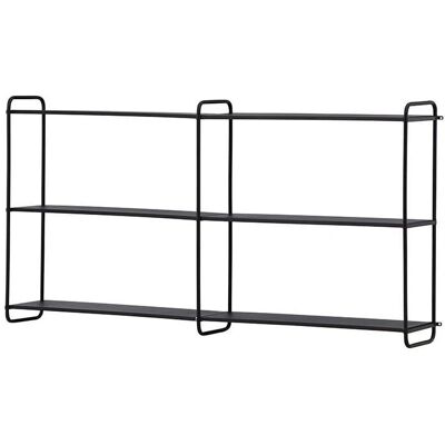 Venture Home Lyon Wandregal - Schwarz - 122cm - Metall - Modern Venture Home Lyon Wandregal - Schwarz - 122cm - Metall - Modern