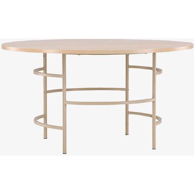 Venture Home Copenhagen - Rund spisebord i tre og metall - Beige Venture Home Copenhagen - Rund spisebord i tre og metall - Beige