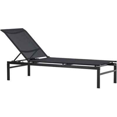 Venture Home Massimo - Verstellbare Aluminium-Liegestuhl - Schwarz Venture Home Massimo - Verstellbare Aluminium-Liegestuhl - Schwarz