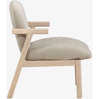 Venture Home Rile - Beiges Stoff- und Holzsessel - Skandinavischer Stil Venture Home Rile - Beiges Stoff- und Holzsessel - Skandinavischer Stil