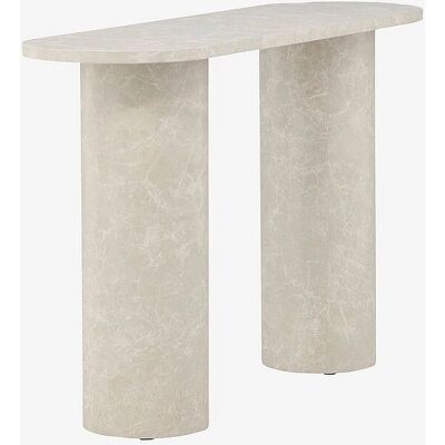 Venture Home Narvik - Oval marmoreffektkonsol - Beige Venture Home Narvik - Oval marmoreffektkonsol - Beige