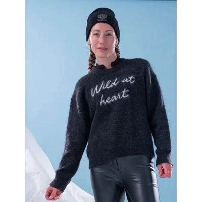 PS of Sweden - Quote Sweater Holiday 2024 - Dark Grey Melange - Sweater PS of Sweden - Quote Sweater Holiday 2024 - Dark Grey Melange - Sweater