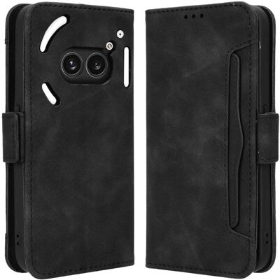 MTK Nothing Phone (2a) Sort læderetui med flere kortpladser MTK Nothing Phone (2a) Sort læderetui med flere kortpladser