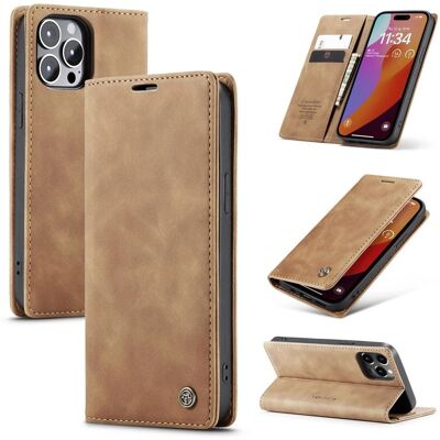 CASEME Lompakkokotelo iPhone 16 Pro - Ruskea - Wallet Case CASEME Lompakkokotelo iPhone 16 Pro - Ruskea - Wallet Case