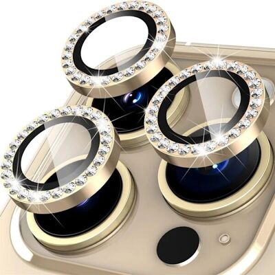 Apple iPhone 16 Pro 16 Pro Max kameran linssisuojus karkaistulla lasilla + metallirengas - Kulta Apple iPhone 16 Pro 16 Pro Max kameran linssisuojus karkaistulla lasilla + metallirengas - Kulta