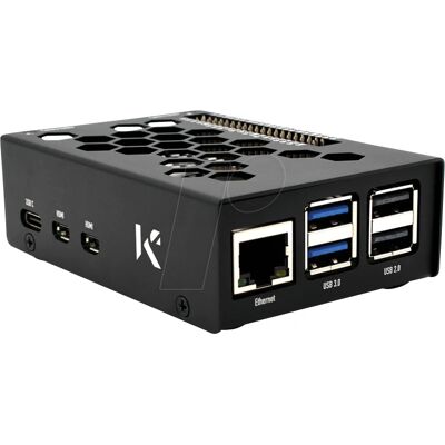 KKSB Raspberry Pi 5 Gehäuse - Aluminium, Schwarz - Gehäuse KKSB Raspberry Pi 5 Gehäuse - Aluminium, Schwarz - Gehäuse
