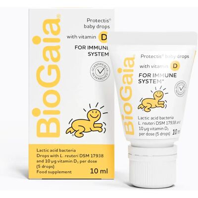 BioGaia Baby Drops with Vitamin D 10ml - Supports Gut & Immunity BioGaia Baby Drops with Vitamin D 10ml - Supports Gut & Immunity