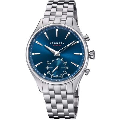 Kronaby Sekel - 41mm hopea/sininen - Ruostumaton teräs hopea Kronaby Sekel - 41mm hopea/sininen - Ruostumaton teräs hopea