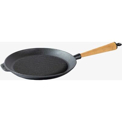 Carl Victor Støbejern Grillpanne - 28cm - Svart - Passer til Alle Varme Kilder Carl Victor Støbejern Grillpanne - 28cm - Svart - Passer til Alle Varme Kilder