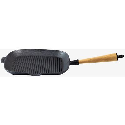 Carl Victor Støpejerns Grillpanne 28x28 cm - Svart - Holdbar & Naturlig Non-stick Carl Victor Støpejerns Grillpanne 28x28 cm - Svart - Holdbar & Naturlig Non-stick