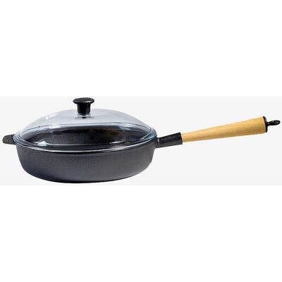 Carl Victor 25cm støpejernspanne med glasslokk Carl Victor 25cm støpejernspanne med glasslokk