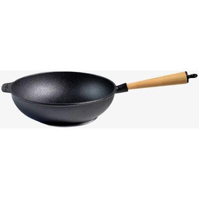 Carl Victor - Støbejern Wokpande 30cm - Sort - Passer til alle komfurer Carl Victor - Støbejern Wokpande 30cm - Sort - Passer til alle komfurer