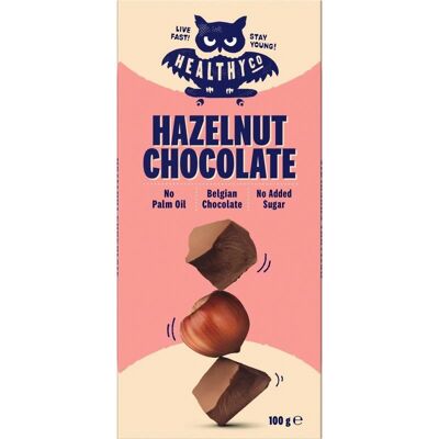 HealthyCo Hasselnötschoklad - Choklad - Hasselnötter - 100g HealthyCo Hasselnötschoklad - Choklad - Hasselnötter - 100g