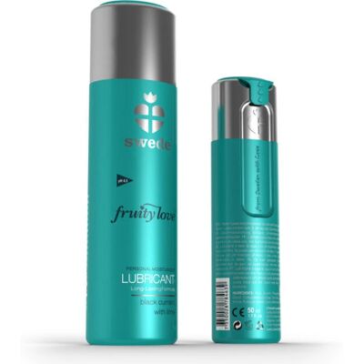 Lubrificante Mirtillo Nero Lime di Swede - A base d'acqua, Comestibile, 50ml Lubrificante Mirtillo Nero Lime di Swede - A base d'acqua, Comestibile, 50ml