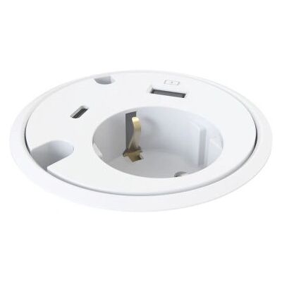 Kondator Powerdot - Typ F + USB A + USB C - Weiß Kondator Powerdot - Typ F + USB A + USB C - Weiß