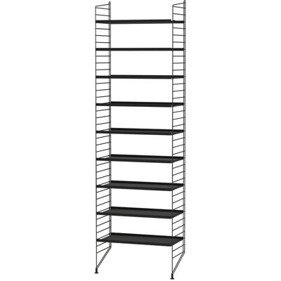 String Furniture Nero Montanti Laterali in Metallo - 200cm - Arredamento String Furniture Nero Montanti Laterali in Metallo - 200cm - Arredamento