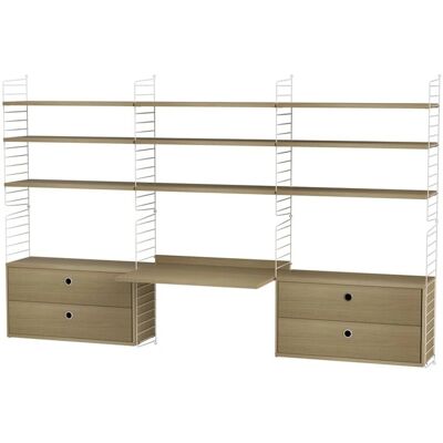 String Furniture Veggmontert Bianco - Veggsystem for hyller String Furniture Veggmontert Bianco - Veggsystem for hyller