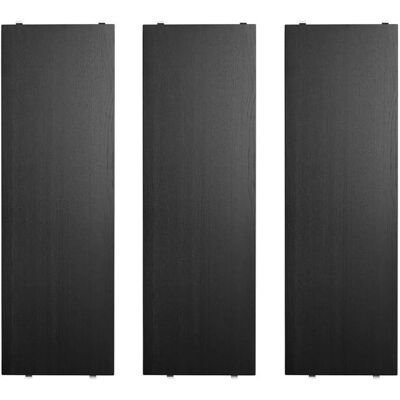 Étagères String - Frêne teinté noir 58x20cm, lot de 3 - Publicité Étagères String - Frêne teinté noir 58x20cm, lot de 3 - Publicité