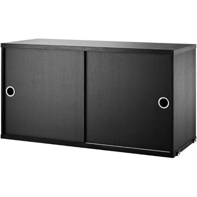 Armoire modulaire String - 78x30cm noir - Design scandinave - Publicité Armoire modulaire String - 78x30cm noir - Design scandinave - Publicité