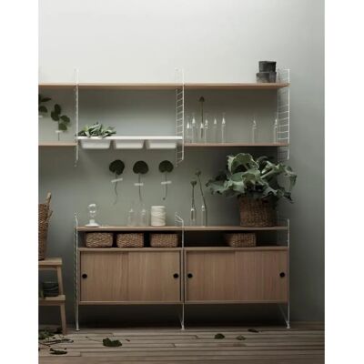 String Meubles - Cabinet à portes coulissantes - Frêne - 78cm - beige - Publicité String Meubles - Cabinet à portes coulissantes - Frêne - 78cm - beige - Publicité