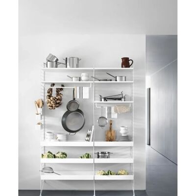 String Bianco metallhylle med høy kant - Hylletype String Bianco metallhylle med høy kant - Hylletype