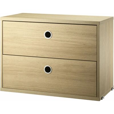 String Furniture - Skuffeskap 58x30cm - Eik String Furniture - Skuffeskap 58x30cm - Eik