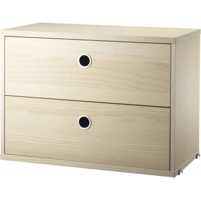 Ask skap med 2 skuffer - 58x42x30cm Ask skap med 2 skuffer - 58x42x30cm