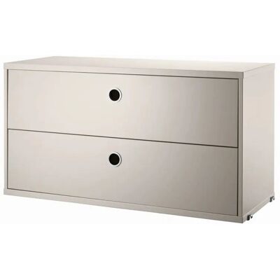 String Møbel Beige Moduloppbevaring - System, Skuffer, MDF String Møbel Beige Moduloppbevaring - System, Skuffer, MDF
