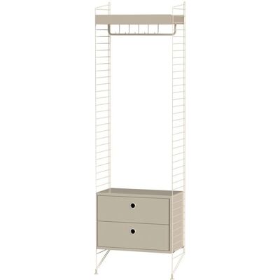 Sistema di mensole modulari in metallo beige String - Soggiorno Sistema di mensole modulari in metallo beige String - Soggiorno