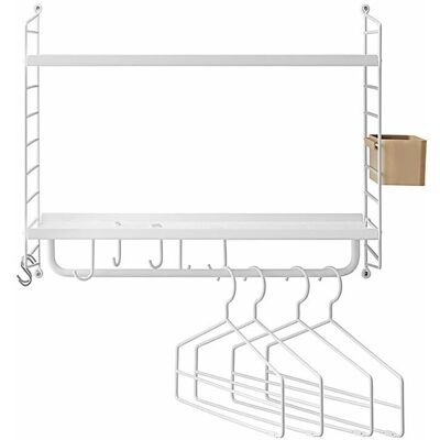 String Vegghyllesystem - Modulært Ståldesign - 25kg Bæreevne String Vegghyllesystem - Modulært Ståldesign - 25kg Bæreevne